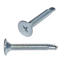 FPWTEK010112 #10-24 X 1-1/2" Wafer Head, Phillips, Self-Drilling Screw, Zinc